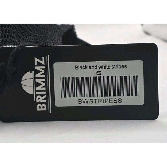 Brimmz Black White Stripes Snapback Cap Trucker‎ Hat Mesh Teens - Picture 8 of 11